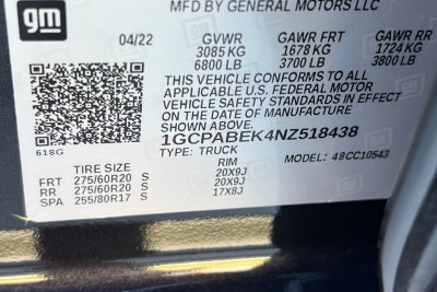 2022 Chevrolet Silverado 1500 Custom