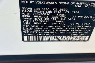 2025 Volkswagen Atlas 2.0T SEL