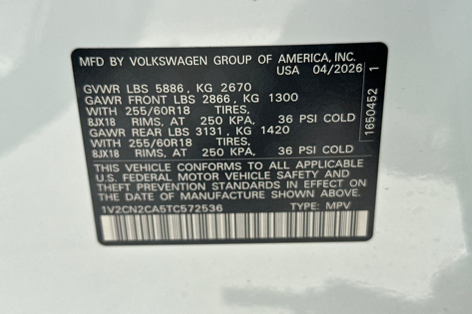 2026 Volkswagen Atlas 2.0T Peak Edition