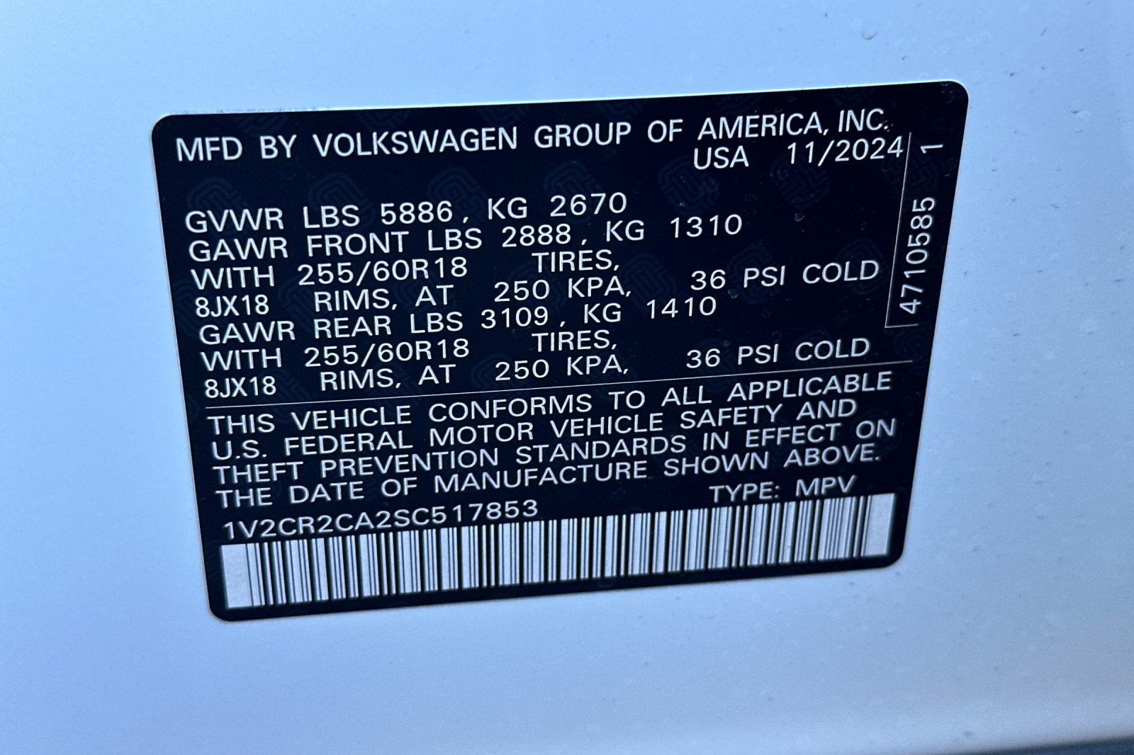 2025 Volkswagen Atlas 2.0T Peak Edition