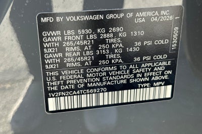 2026 Volkswagen Atlas 2.0T SEL Premium R-Line