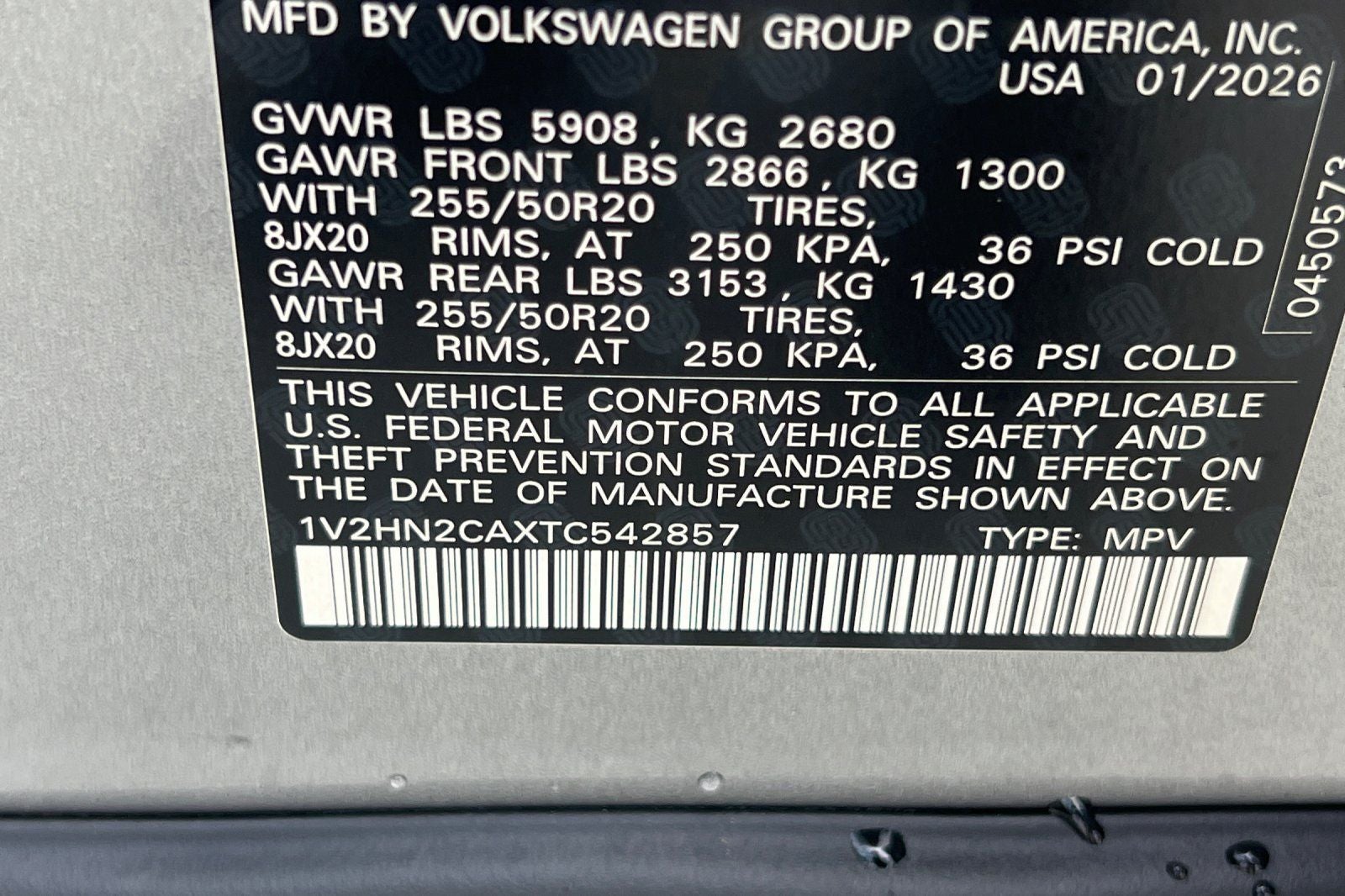 2026 Volkswagen Atlas 2.0T SE W/TECHNOLOGY