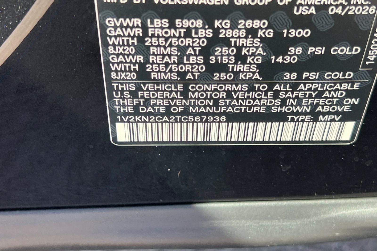 2026 Volkswagen Atlas 2.0T SE W/TECHNOLOGY