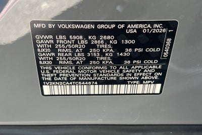 2026 Volkswagen Atlas 2.0T SE W/TECHNOLOGY