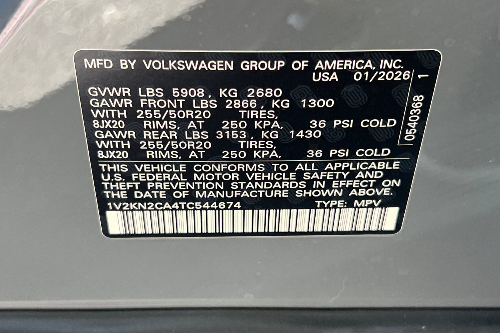 2026 Volkswagen Atlas 2.0T SE W/TECHNOLOGY