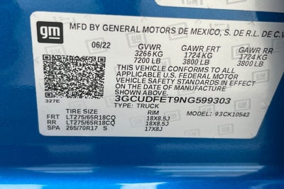 2022 Chevrolet Silverado 1500 LT Trail Boss