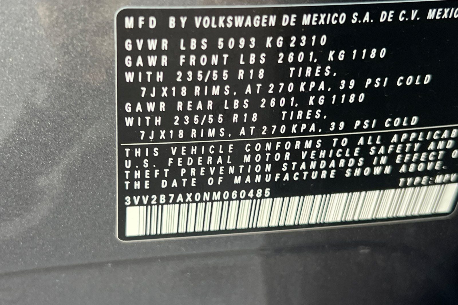 2022 Volkswagen Tiguan 2.0T SE