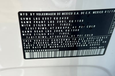 2019 Volkswagen Tiguan 2.0T SE 4Motion