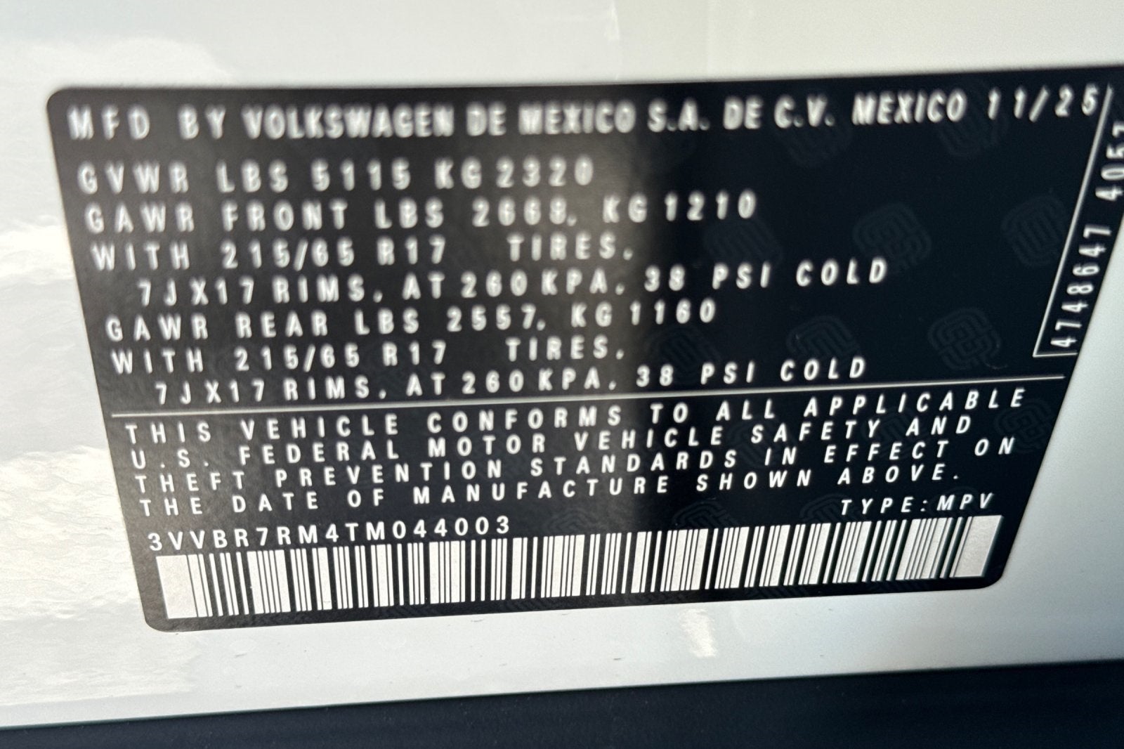 2026 Volkswagen Tiguan 2.0T S