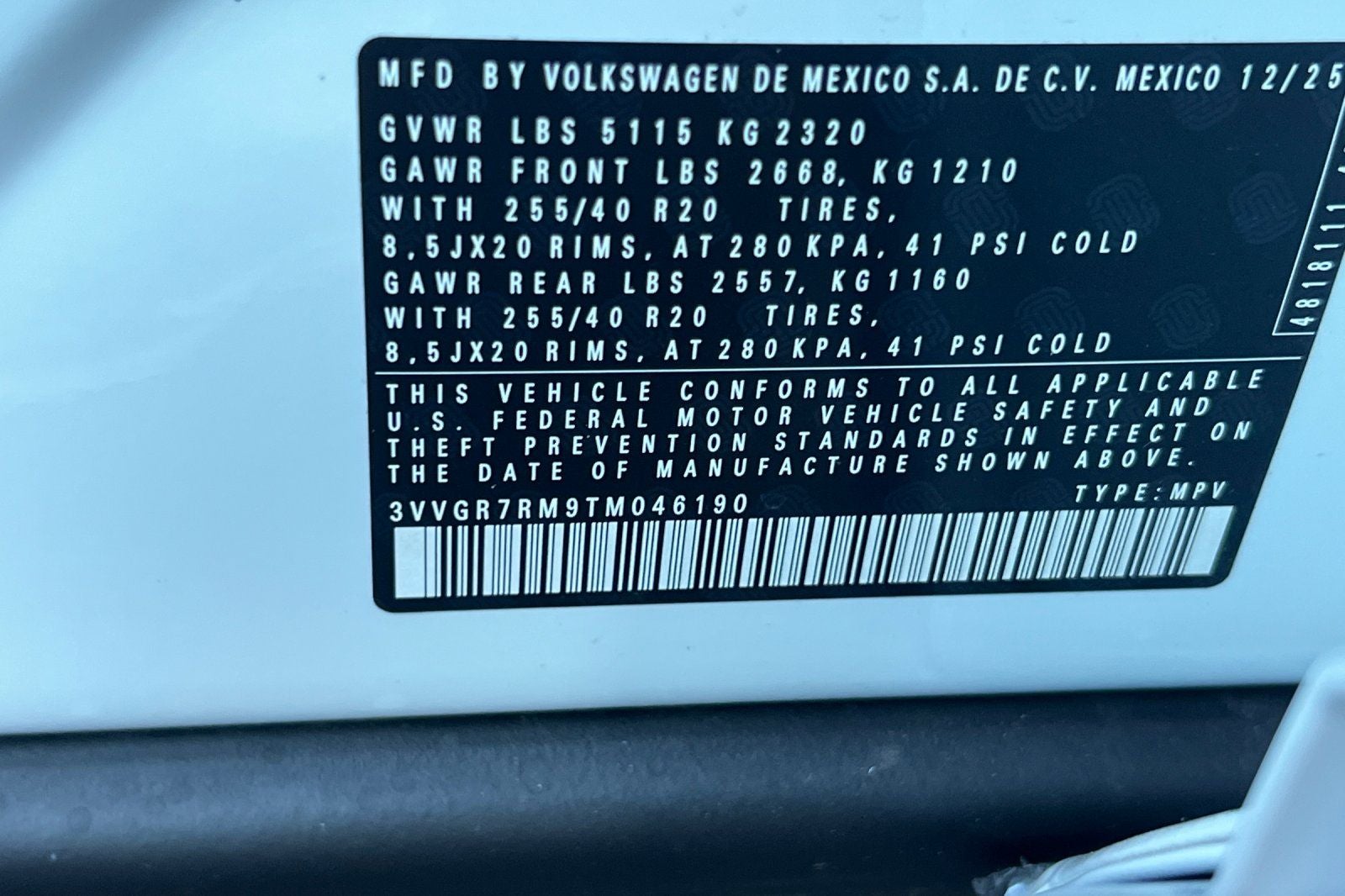 2026 Volkswagen Tiguan 2.0T SE R-Line Black