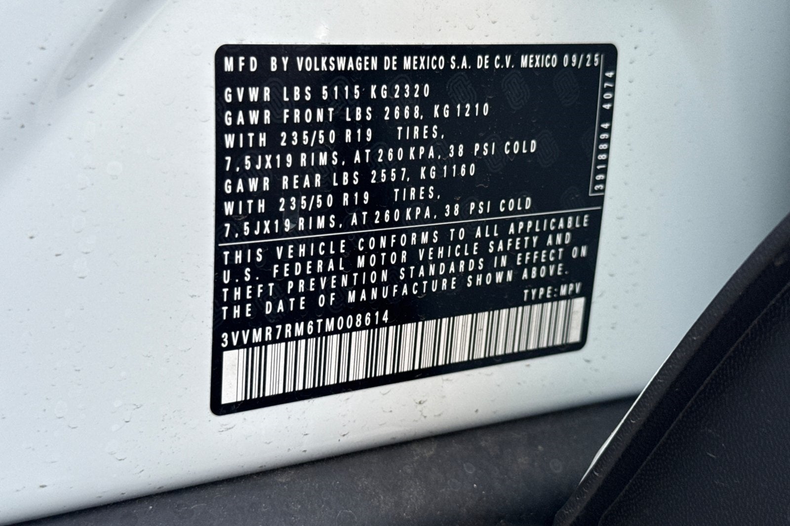 2026 Volkswagen Tiguan 2.0T SE