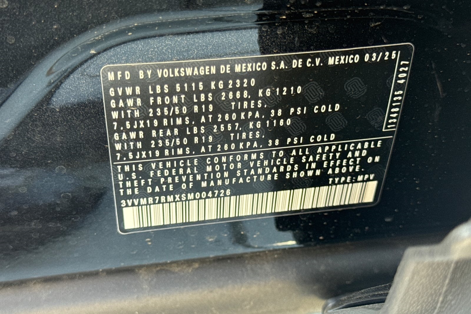 2025 Volkswagen Tiguan 2.0T SE