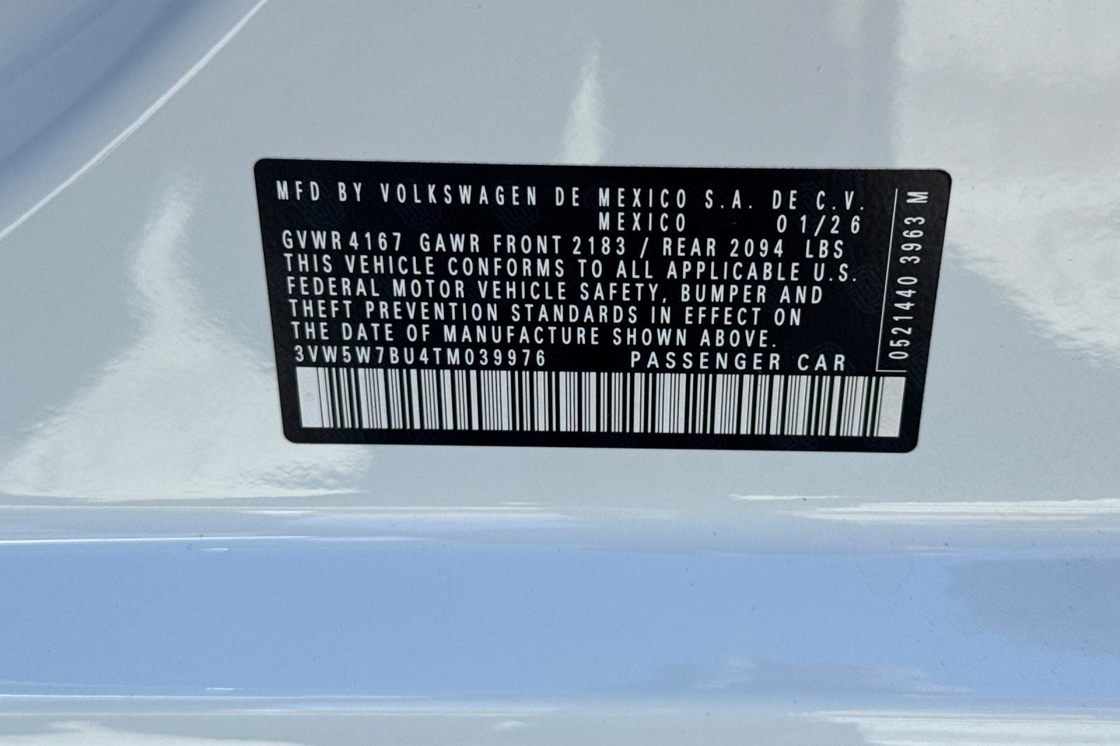 2026 Volkswagen Jetta 1.5T S