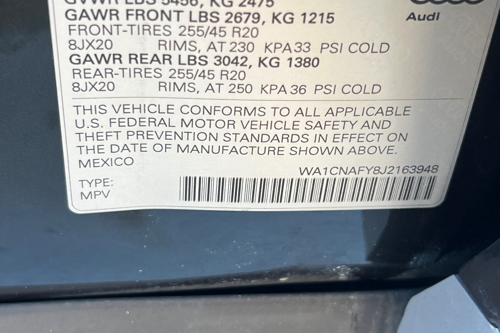 2018 Audi Q5 2.0T Prestige quattro