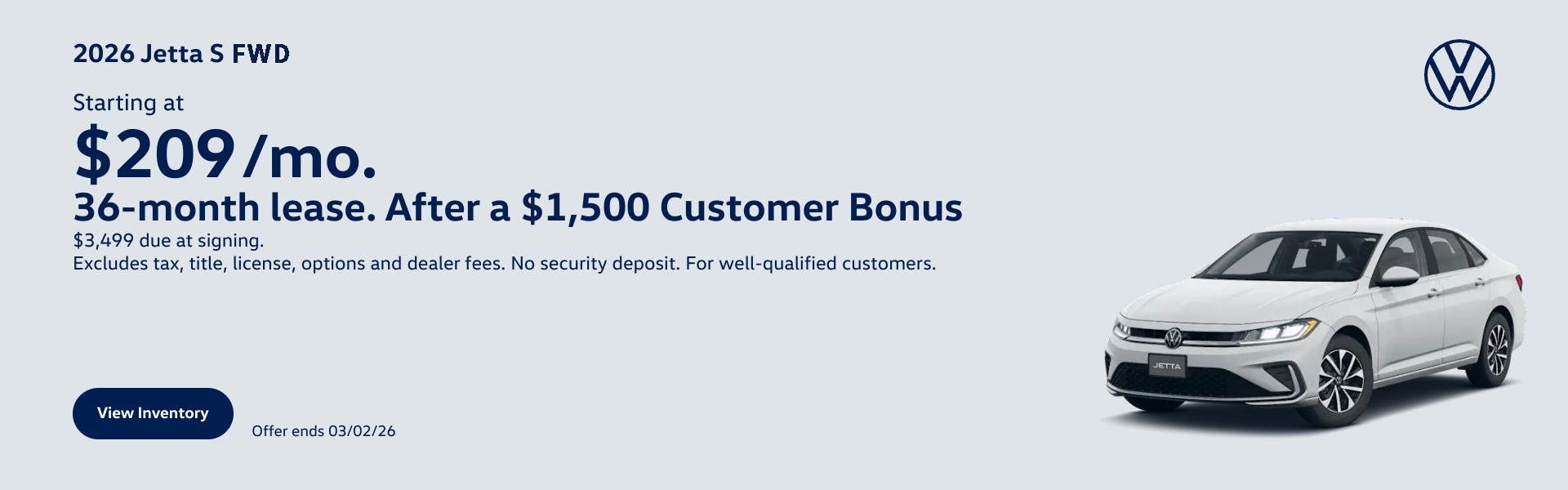 2026 Jetta National Lease