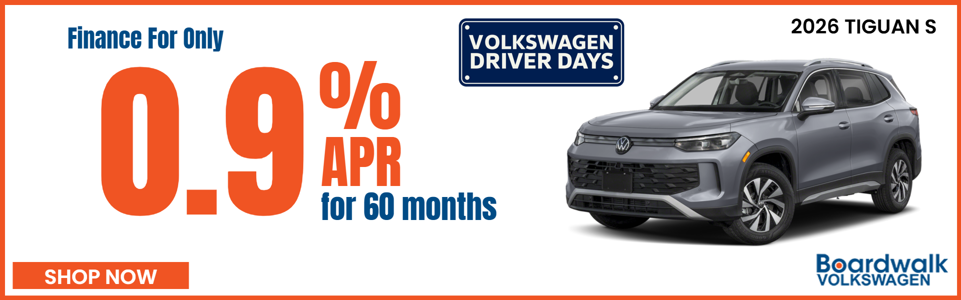 TIGUAN OFFERS FROM BOARDWALK VOLKSWAGEN
