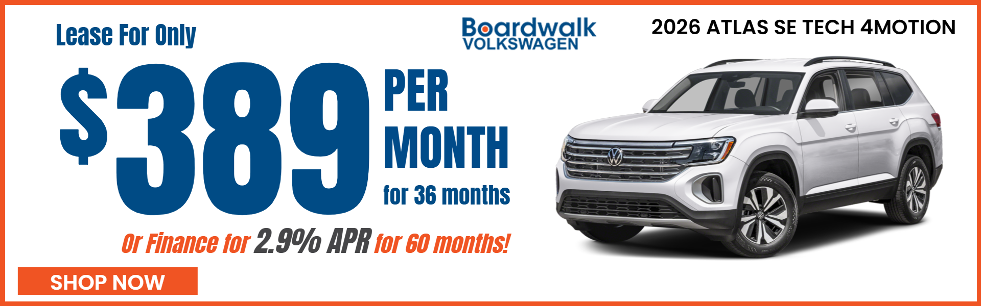 ATLAS OFFER FROM BOARDWALK VOLKSWAGEN