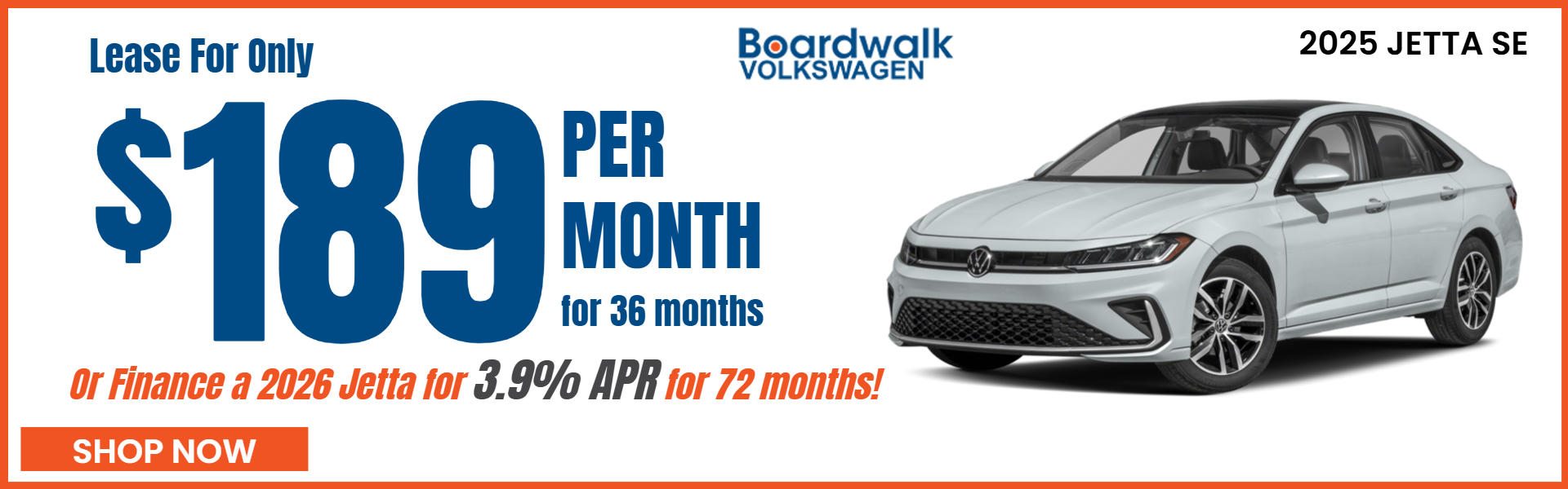 JETTA OFFER FROM BOARDWALK VOLKSWAGEN