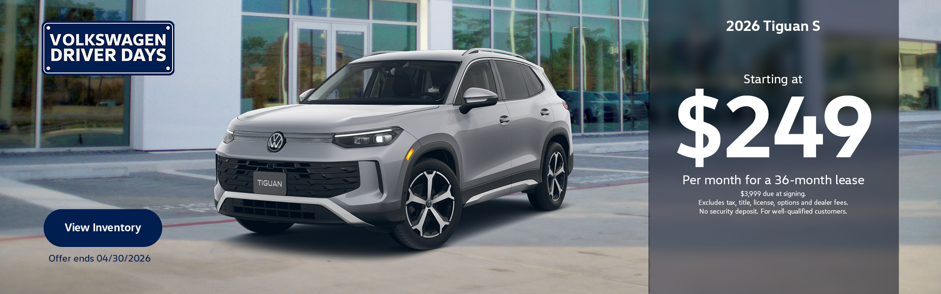 New 2026 Tiguan Lease Offer from Boardwalk Volkswagen